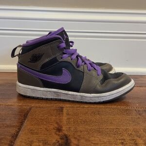 Nike Air Jordan Kids Sneakers - Black and Purple